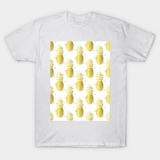 GOLDEN Pineapple Pattern T-Shirt